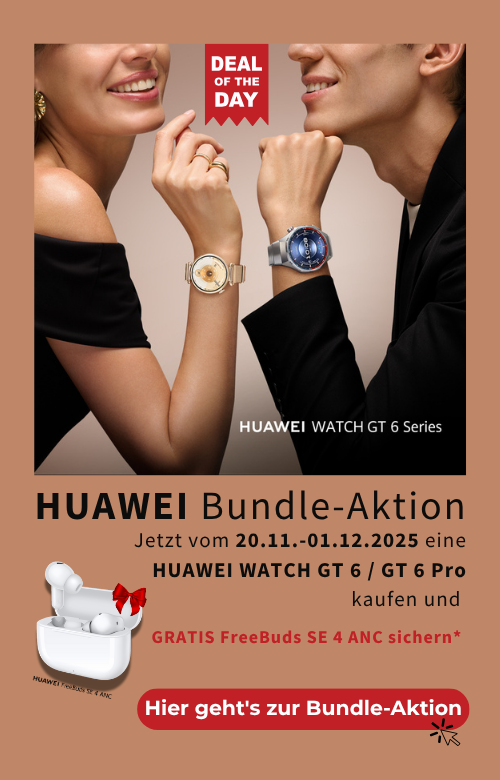 Special Deals! Huawei Bundle Aktion GT6 Series kaufen und GRATIS FreeBuds 4 SE erhalten!