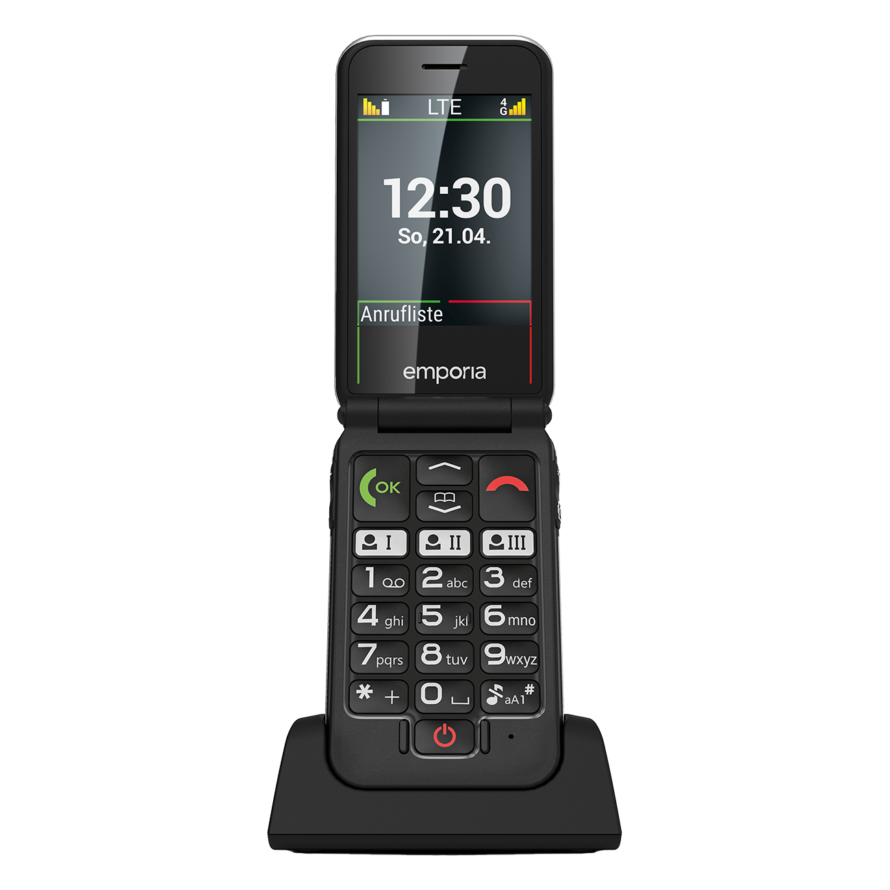 Emporia JOY-LTE (2025) schwarz | Seniorenhandy | Einfache Bedienung | LTE & Bluetooth Konnektivität | Standbyzeit bis zu 360 Std | Akku austauschbar - Image 3